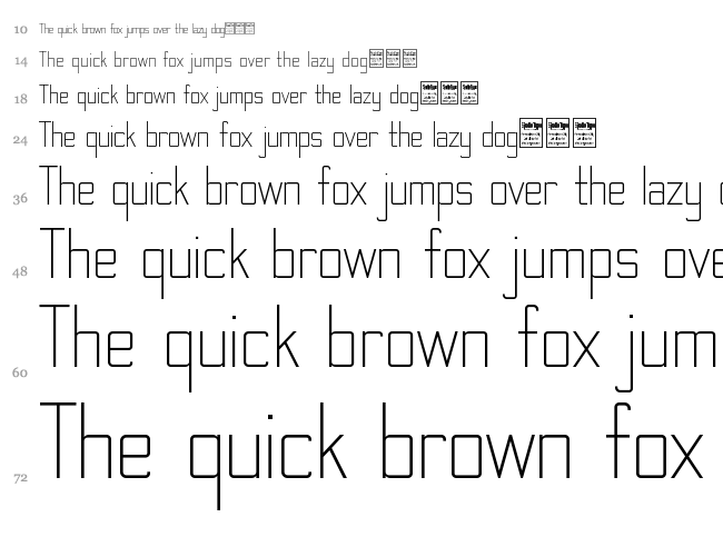 The Matic font waterfall